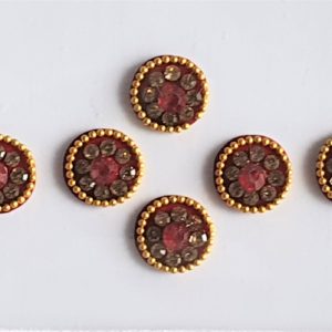 RC002 Round Coloured Crystal Fancy Bindis
