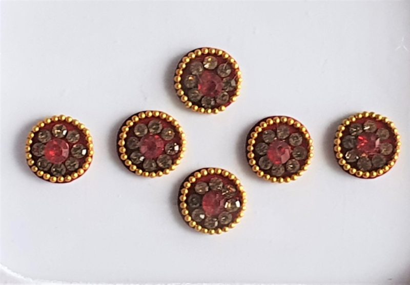 RC002 Round Coloured Crystal Fancy Bindis