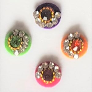 RC004 Round Coloured Crystal Fancy Bindis  1