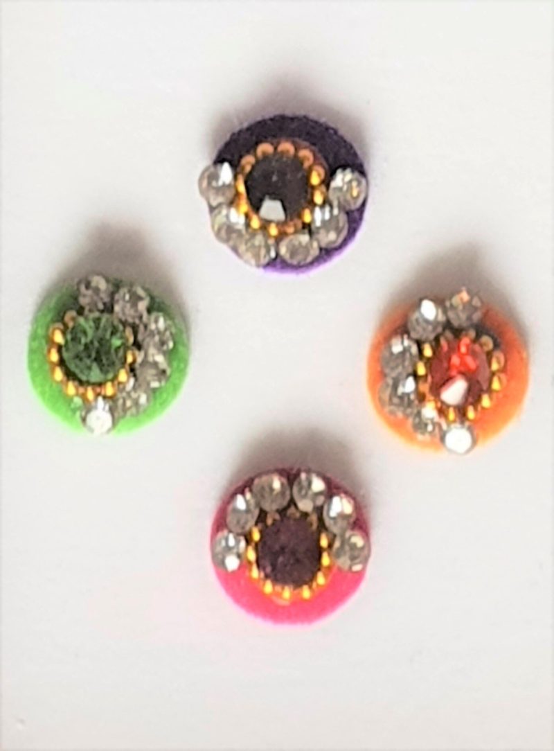 RC004 Round Coloured Crystal Fancy Bindis