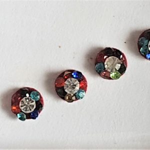 RC006 Round Coloured Crystal Fancy Bindis  1