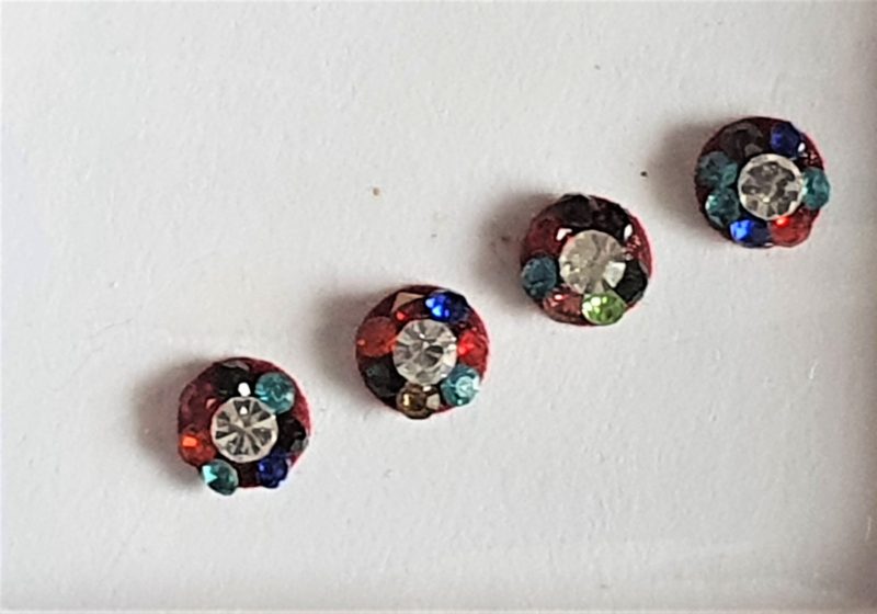 RC006 Round Coloured Crystal Fancy Bindis