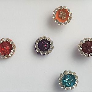 LBRC008 Round Coloured Crystal Fancy Bindis  1