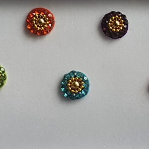 LBRC009 Round Coloured Crystal Fancy Bindis  1