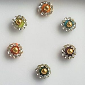 LBRC010 Round Coloured Crystal Fancy Bindis  1