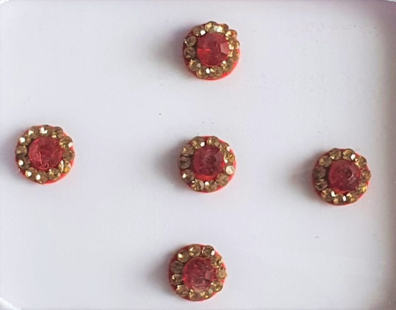 RC012 Round Coloured Crystal Fancy Bindis