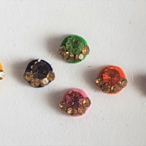 RC017 Round Coloured Crystal Fancy Bindis Forehead Gem Stickers Pack Indian Body Art Tattoo Indian Wedding 1