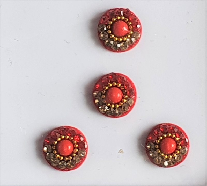 RC019 Round Coloured Crystal Fancy Bindis