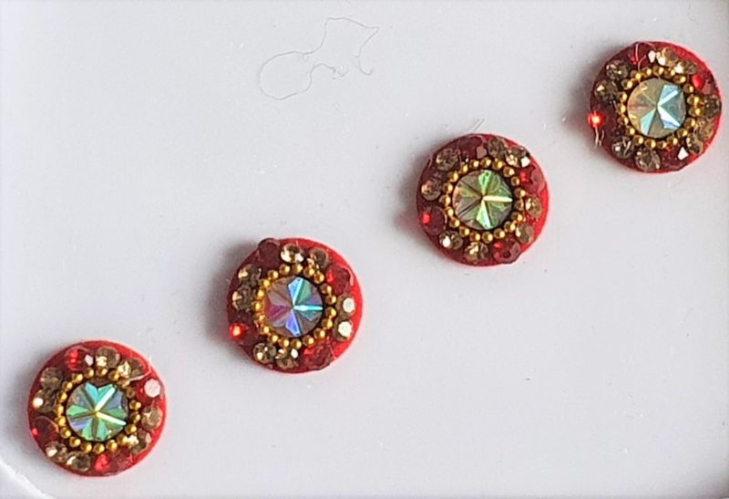 RC022 Round Coloured Crystal Fancy Bindis