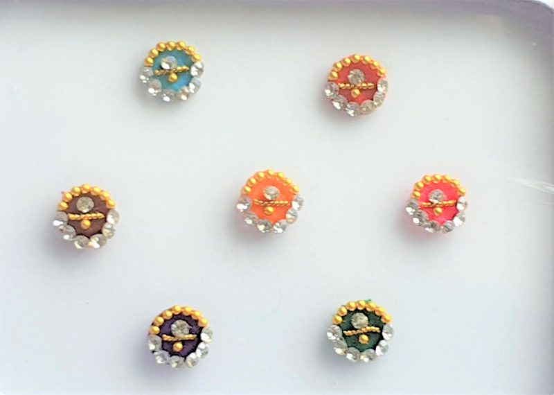 LBRC023 Round Coloured Crystal Fancy Bindis