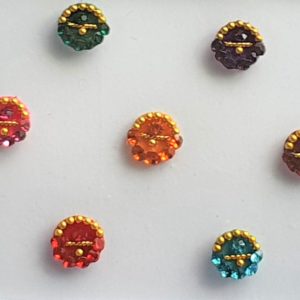 LBRC028 Round Coloured Crystal Fancy Bindis  1