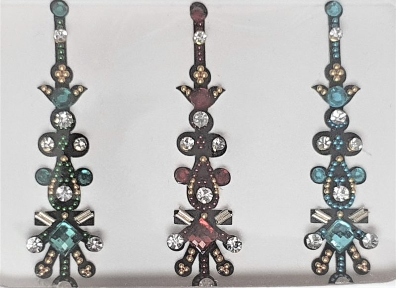 13 - Long Multi Coloured Crystal Fancy Bindis