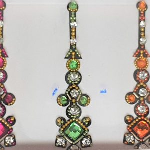 15 – Long Multi Coloured Crystal Fancy Bindis  1