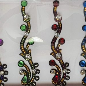 22 - Long Multi Coloured Crystal Fancy Bindis