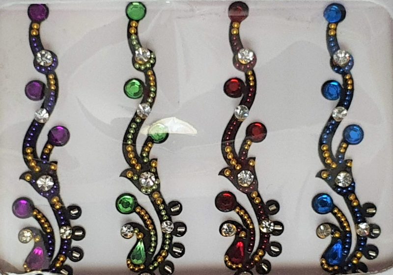 22 - Long Multi Coloured Crystal Fancy Bindis