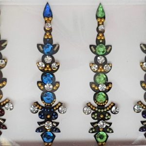 26 – Long Multi Coloured Crystal Fancy Bindis  1
