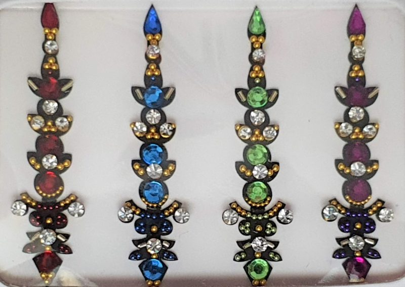 26 - Long Multi Coloured Crystal Fancy Bindis