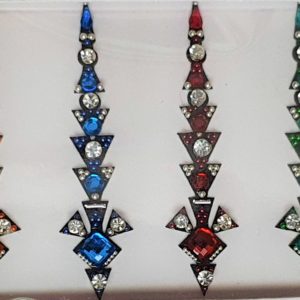 31 – Long Multi Coloured Crystal Fancy Bindis  1