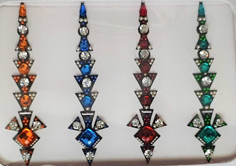 31 - Long Multi Coloured Crystal Fancy Bindis