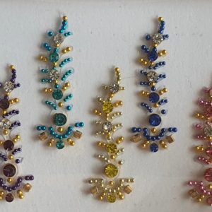 52 - Long Multi Coloured Crystal Fancy Bindis
