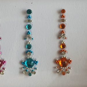 57 – Long Multi Coloured Crystal Fancy Bindis  1