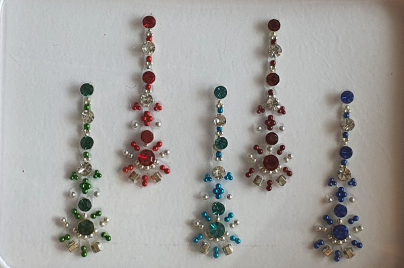 66 - Long Multi Coloured Crystal Fancy Bindis