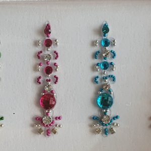 67 - Long Multi Coloured Crystal Fancy Bindis
