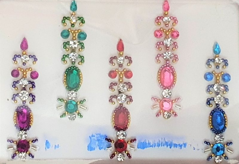 79 - Long Multi Coloured Crystal Fancy Bindis