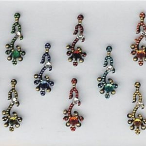 16 – Long Multi Coloured Crystal Fancy Bindis  1