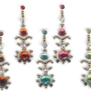 40 – Long Multi Coloured Crystal Fancy Bindis  1