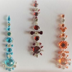 58 – Long Multi Coloured Crystal Fancy Bindis  1