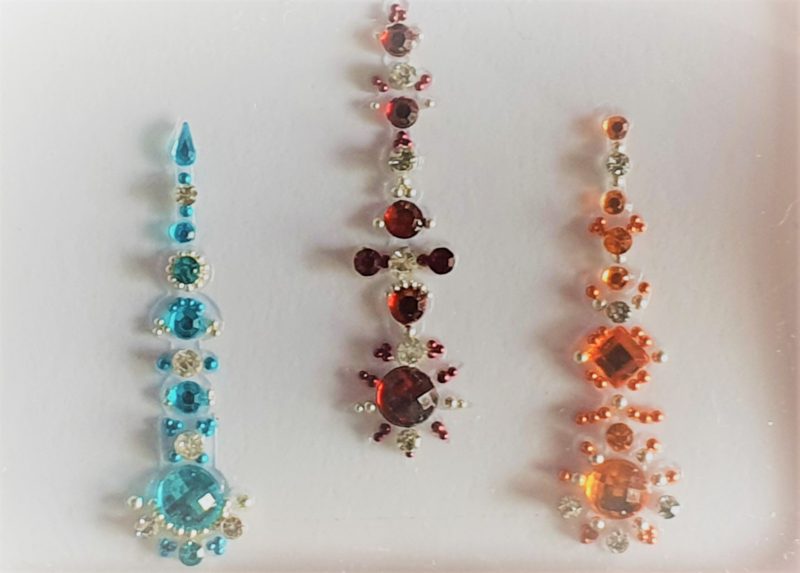58 - Long Multi Coloured Crystal Fancy Bindis