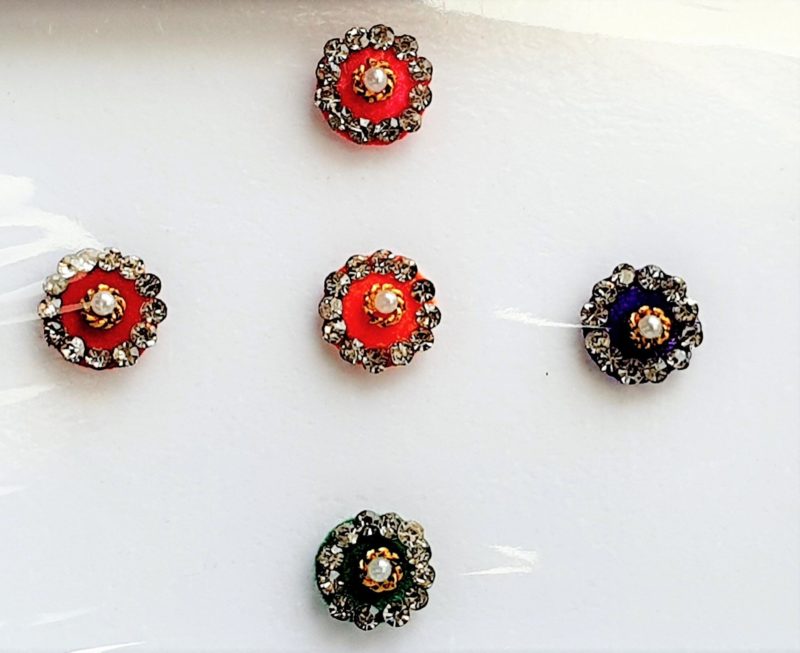 DRC006 Round Coloured Crystal Fancy Bindis