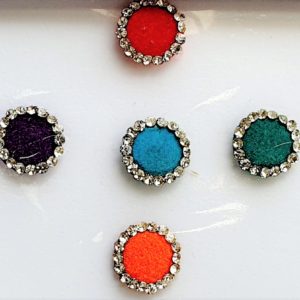 DRC007 Round Coloured Crystal Fancy Bindis  1