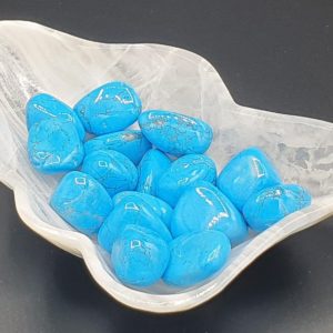 Howlite Blue (Turquentine) Tumblestones 1