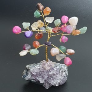 Mixed crystal chakra tree