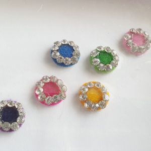 PRC004 Round Coloured Crystal Fancy Bindis  1