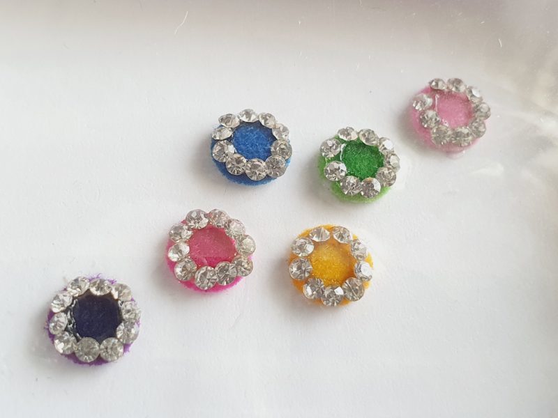 PRC004 Round Coloured Crystal Fancy Bindis