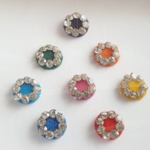 PRC005 Round Coloured Crystal Fancy Bindis  1