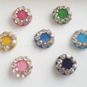 PRC009 Round Coloured Crystal Fancy Bindis  1