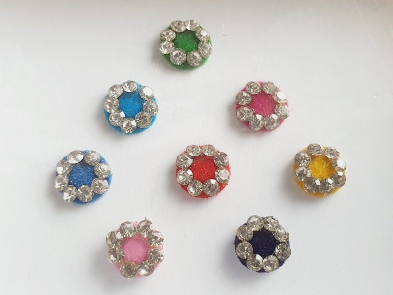 PRC012 Round Coloured Crystal Fancy Bindis