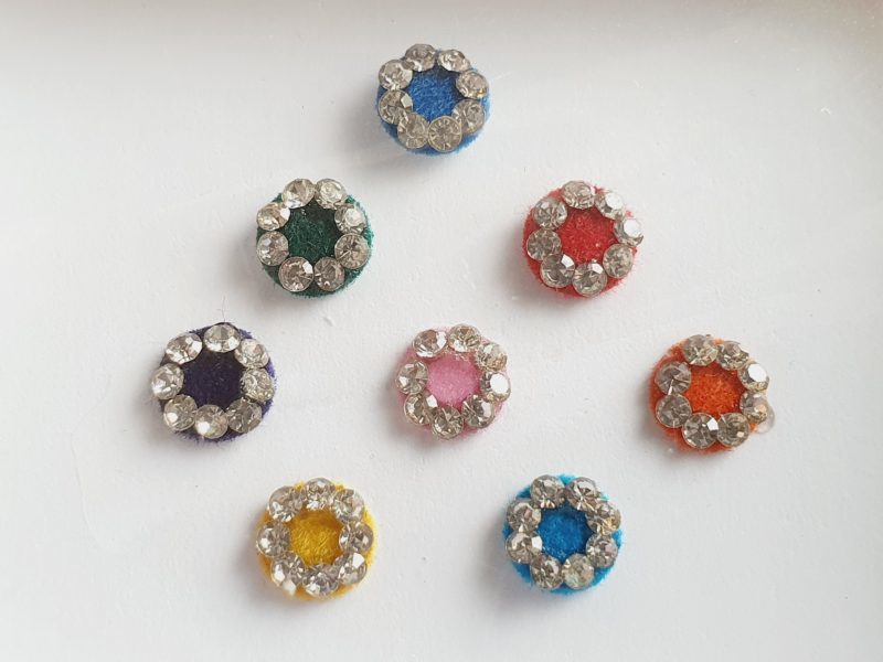PRC013 Round Coloured Crystal Fancy Bindis