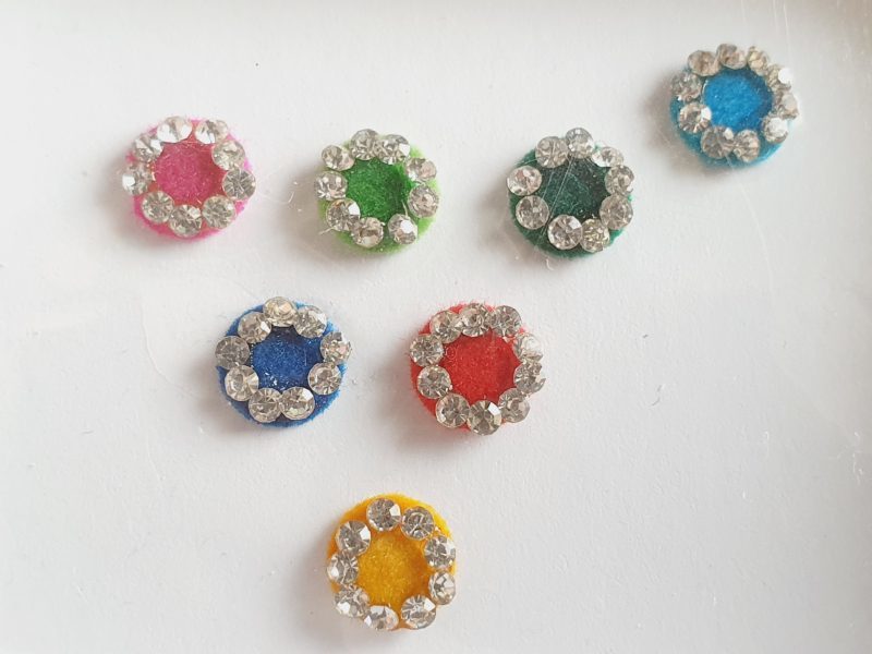 PRC014 Round Coloured Crystal Fancy Bindis