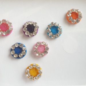 PRC015 Round Coloured Crystal Fancy Bindis  1
