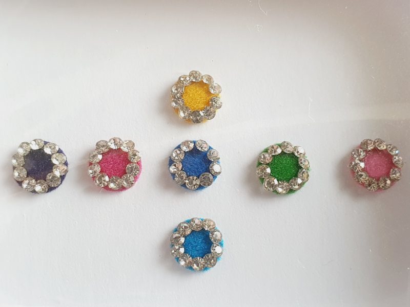 PRC017 Round Coloured Crystal Fancy Bindis
