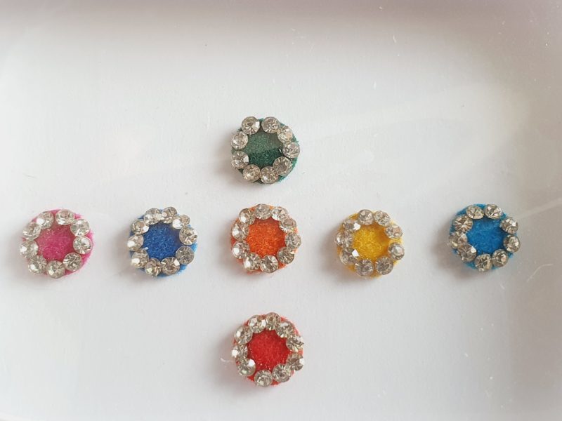 PRC018 Round Coloured Crystal Fancy Bindis