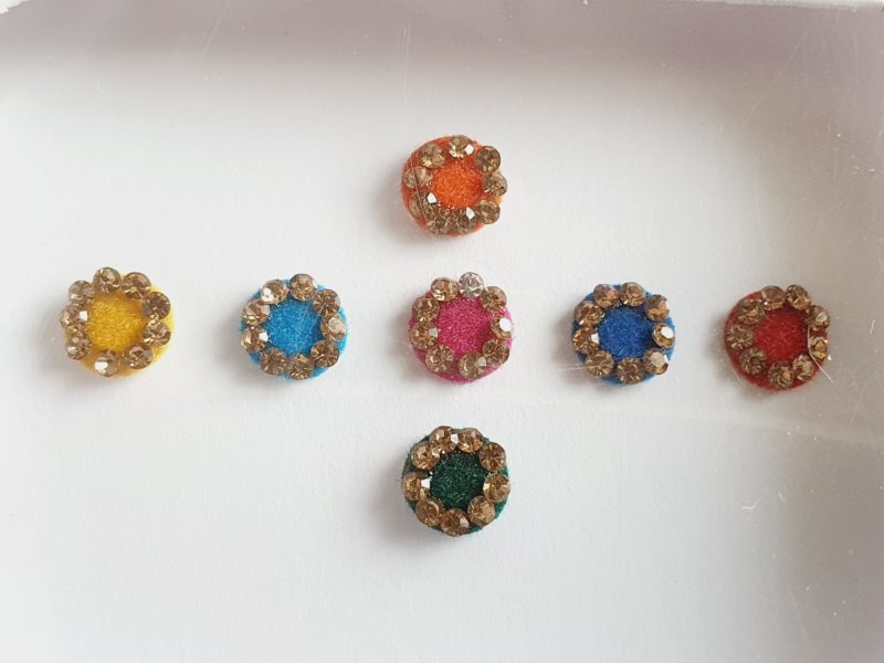 PRC019 Round Coloured Crystal Fancy Bindis