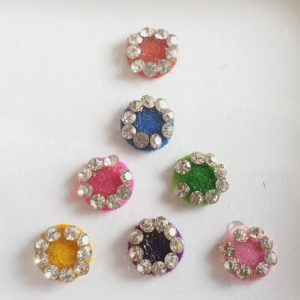 PRC022 Round Coloured Crystal Fancy Bindis  1