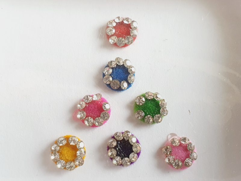 PRC022 Round Coloured Crystal Fancy Bindis