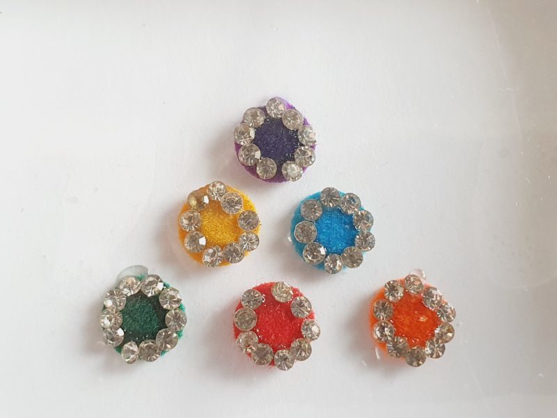 PRC024 Round Coloured Crystal Fancy Bindis